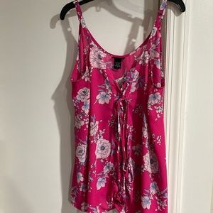 Pink floral camisole top